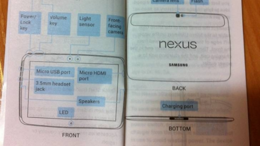 Imagens do suposto manual do Samsung Nexus 10 vazam na internet