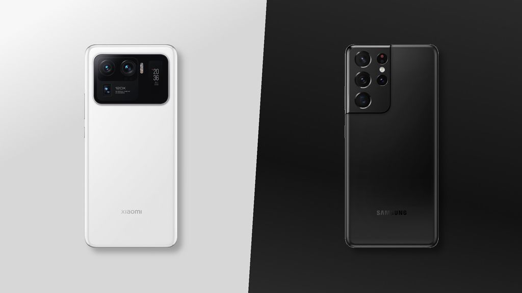  Podemos notar a lente diferenciada no Xiaomi Mi 11 Ultra e Galaxy S21 Ultra (Imagem: Reprodução/Canaltech)