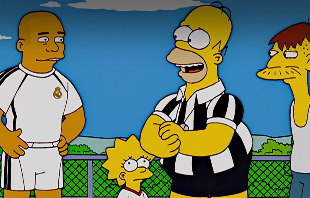Ronaldo, o jogador de futebol, já apareceu no universo de Os Simpsons (Imagem: Reprodução/Fox)
