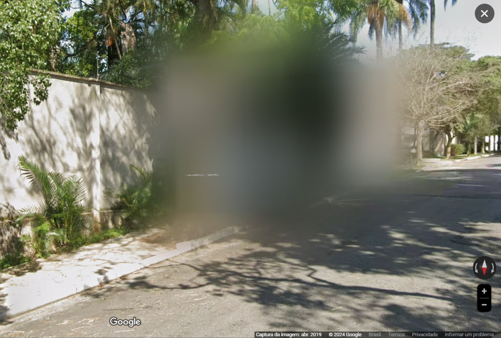 Local do crime do caso Richthofen é desfocado no Google Maps (Imagem: Reprodução/Google)
