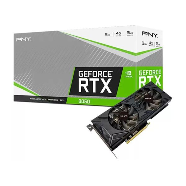 Placa de Video PNY GeForce RTX 3050 8GB UPRISING Dual Fan - VCG30508DFMPB