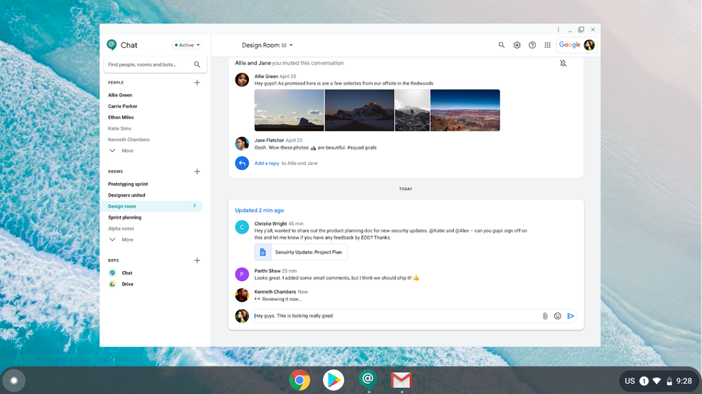 Novo app do Google Chat para desktops (Foto: Divulgação/Google)