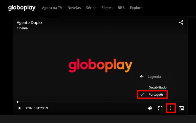 Veja como colocar legenda no Globoplay no PC (Captura de tela: Guadalupe Carniel)