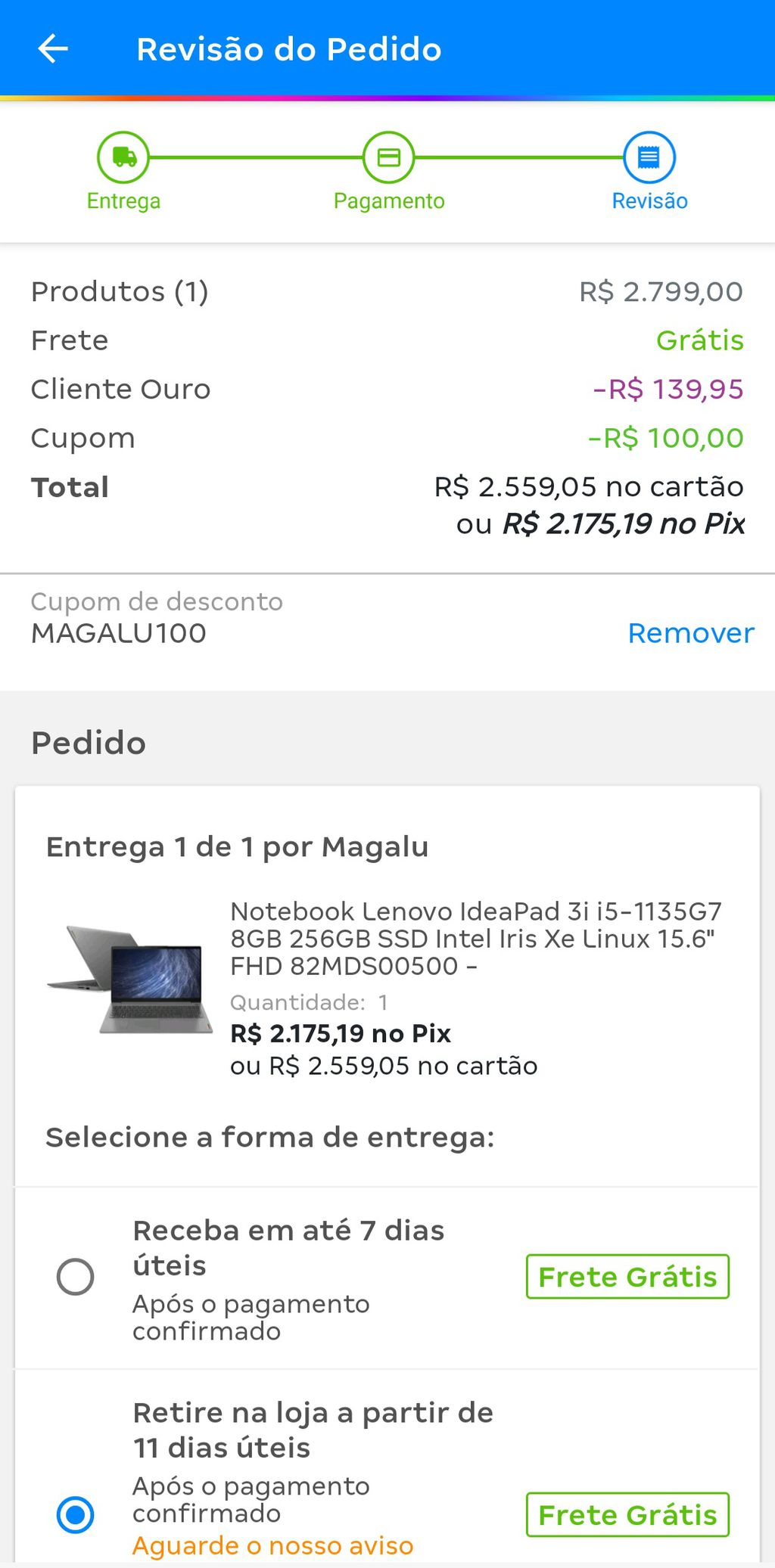 Imagem na descrição da promoção