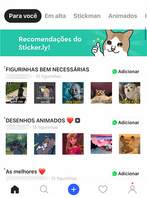 Crie e faça o download de figurinhas para o WhatsApp (Imagem: Captura de tela/Canaltech)