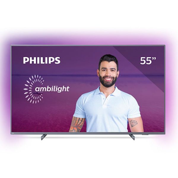 Smart TV Philips 55" 55PUG6794/78 4K Ambilight HDR Dolby Atmos Bluetooth Prata