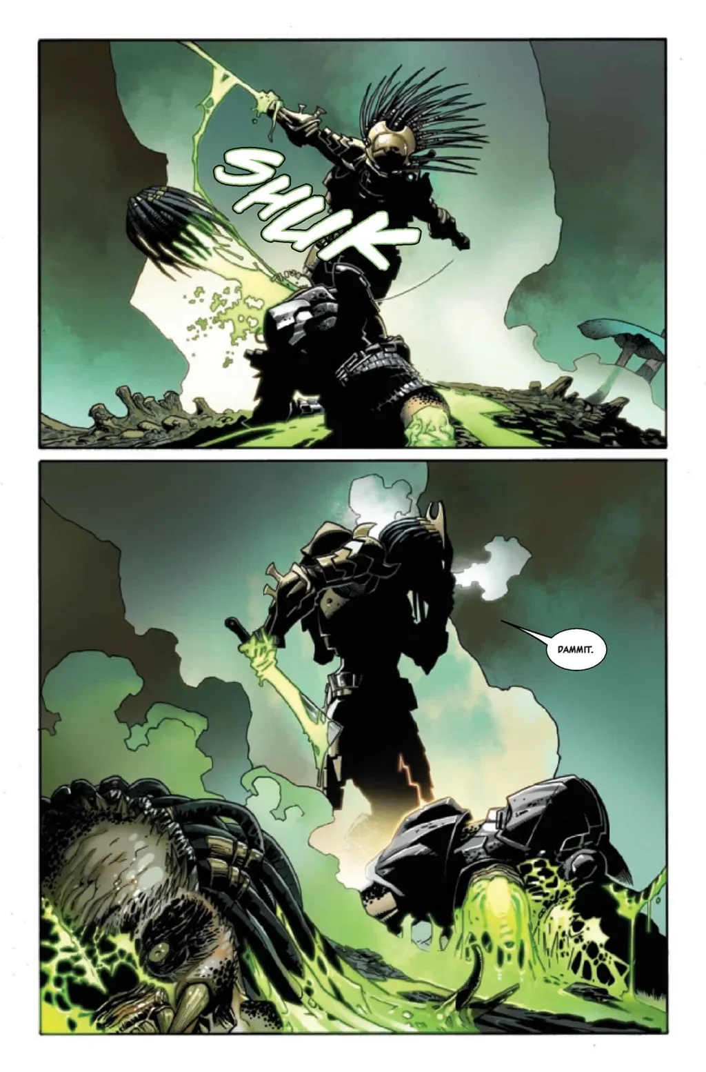 Theta não vai parar até matar o Predador que assassinou seus pais (Imagem: Reprodução/Marvel Comics)