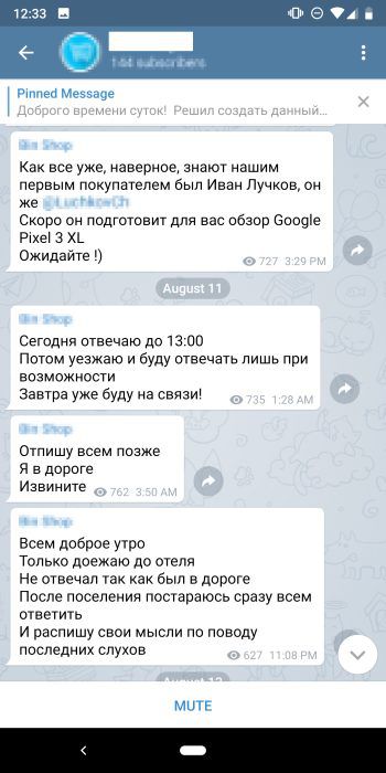 Captura da conversa do vendedor ucraniano Luchkov com o 9to5Google: