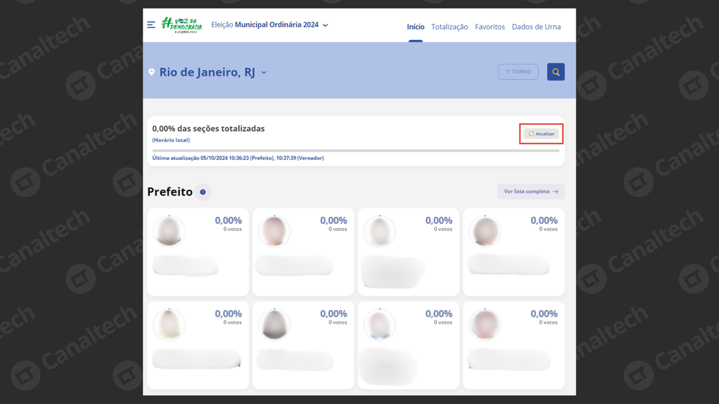 Como atualizar a página de resultados (Imagem: Captura de tela/Bruno De Blasi/Canaltech)