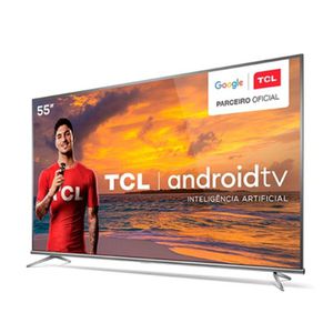 Smart TV 4K TCL LED 55” com Controle por Comando de Voz, Dolby Audio, HDR 10, Google Assistant e Wi-Fi - 55P8M