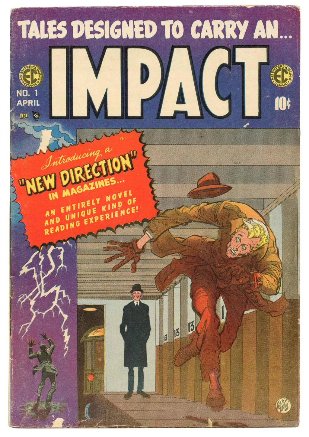 A página silenciosa de Bernard Krigstein foi publicada na revista Impact, da EC Comics (Imagem: Reprodução/EC Comics)