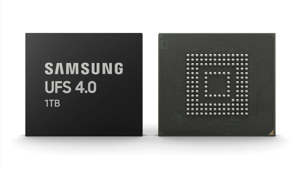 Novo chip de memória UFS 4.0 da Samsung terá até 1 TB de armazenamento (Imagem: Reprodução/Samsung)