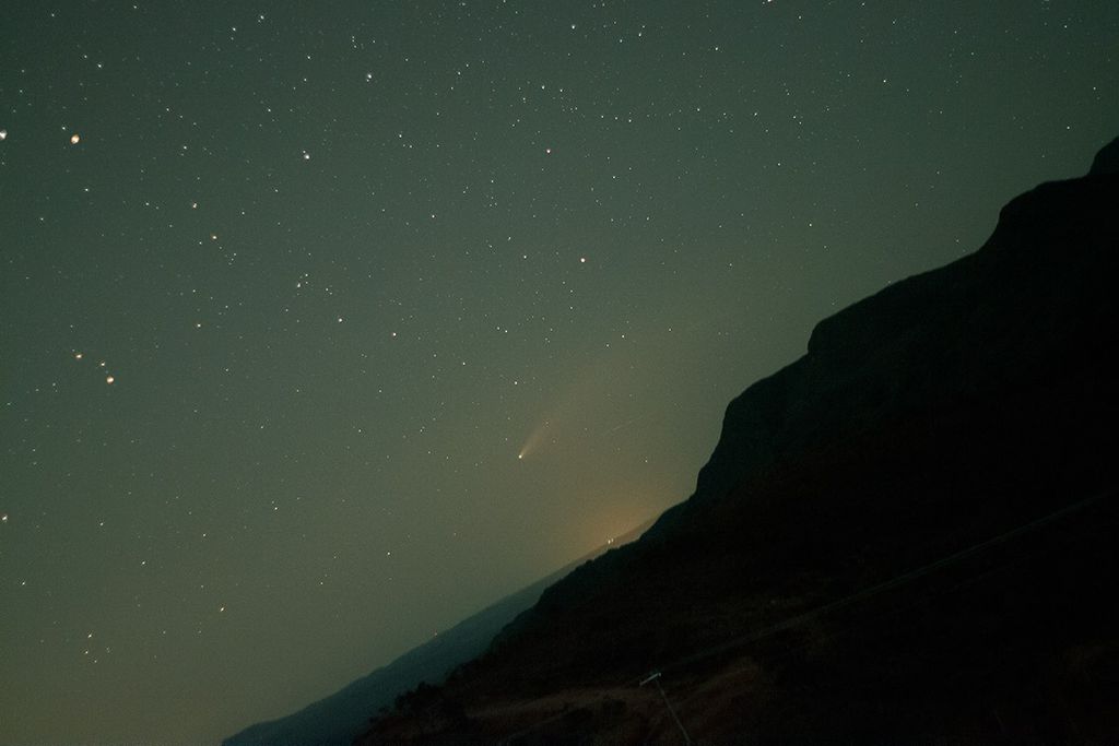 Cometa NEOWISE em Serra do Cipó, Minas Gerais (Foto: Reprodução/Joao Amancio)