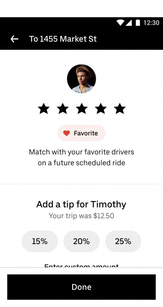 Uber começa a testar recurso de favoritar motoristas na Califórnia