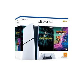 Console PlayStation 5 Slim Sony, SSD 1TB, Com Controle Sem Fio DualSense + 2 Jogos | CUPOM