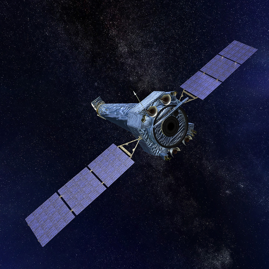 Junto do telescópio Hubble, Spitzer e do obseratório Compton, o Chandra compõe o grupo de Grandes Observatórios da NASA (Imagem: Reprodução/NASA)