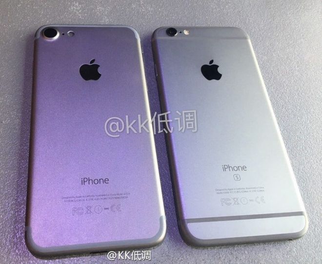 comparação iPhone 7 e 6s