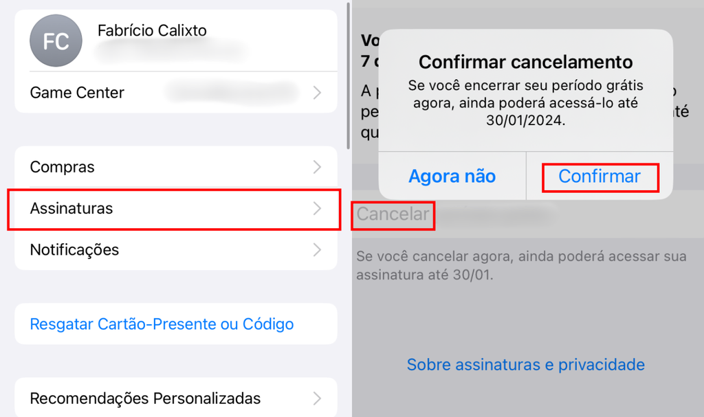Você pode cancelar uma assinatura do Star+ na App Store (Imagem: Captura de tela/Fabrício Calixto/Canaltech)