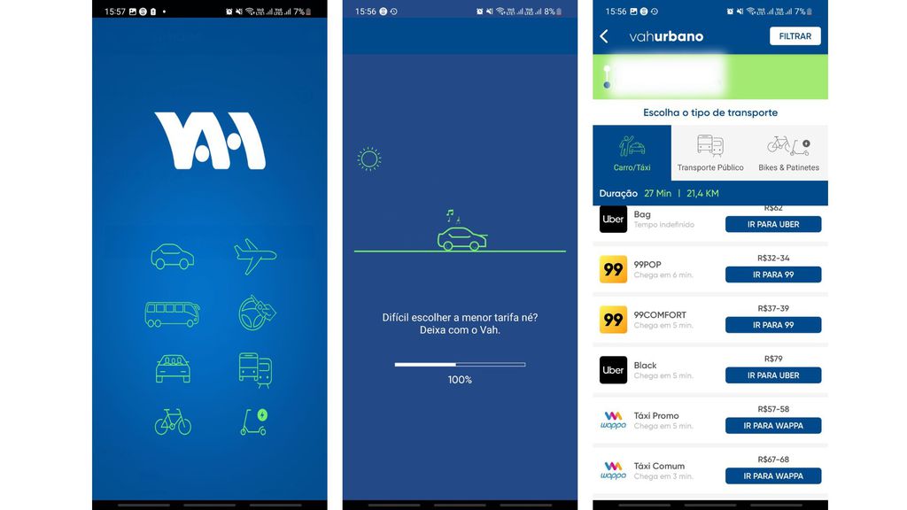 App ajuda a encontrar as melhores ofertas de transporte por aplicativo (Imagem: Captura de tela/Alveni Lisboa/Canaltech)