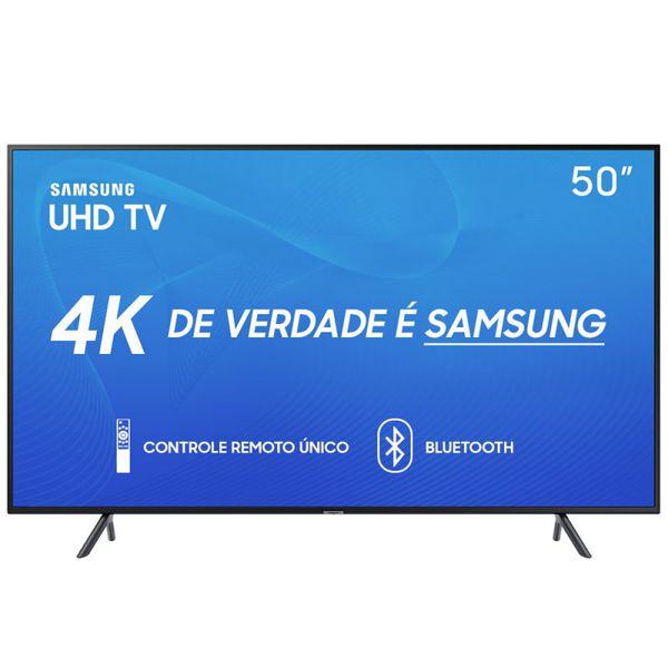 Smart TV Samsung 50" UHD 4K 2019 UN50RU7100GXZD Visual Livre de Cabos HDR Design Premium Tizen