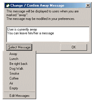 Away Message no ICQ Away Message no ICQ