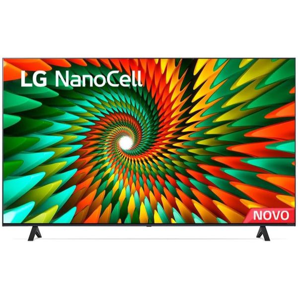 PARCELADO | Smart TV 50" 4K LG NanoCell 50NANO77SRA Bluetooth ThinQ AI Alexa Google assistente Airplay 3 HDMI, Light Black