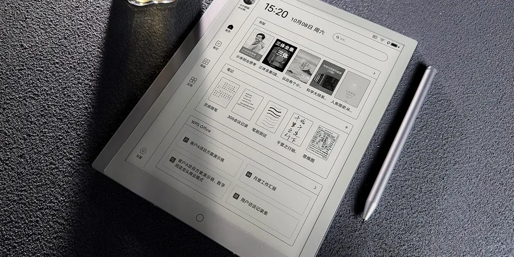 Note E-Ink roda Android 11 com interface customizada para tela e-ink, facilitando escrita, leitura e navegação (Imagem: Reprodução/Xiaomi)