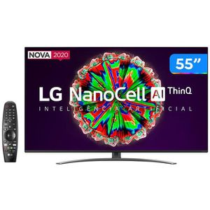 Smart TV 4K NanoCell IPS 55” LG 55NANO81SNA Wi-Fi - Bluetooth HDR Inteligência Artificial 4 HDMI 2 USB - Smart TV - Magazine Luiza