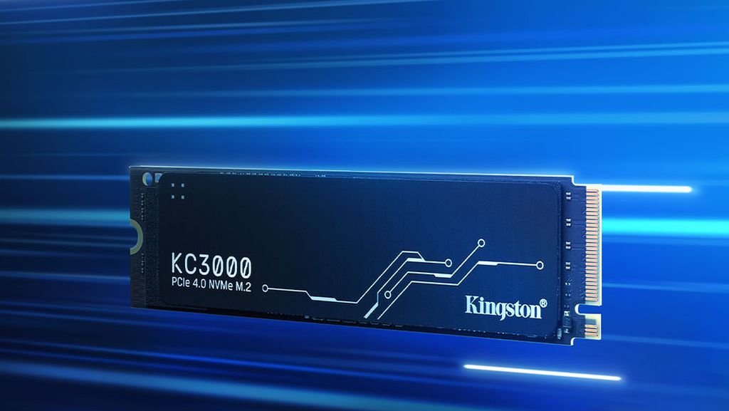 O KC3000 chega a taxas de leitura de até 7 GB/s, capacidade de 4 TB e garantia de vida útil de 3,2 PBW (Imagem: Reprodução/Kingston)