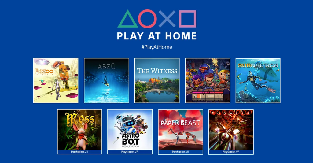 Sony libera mais 9 games grátis para PS4 e PS VR na campanha Play at Home