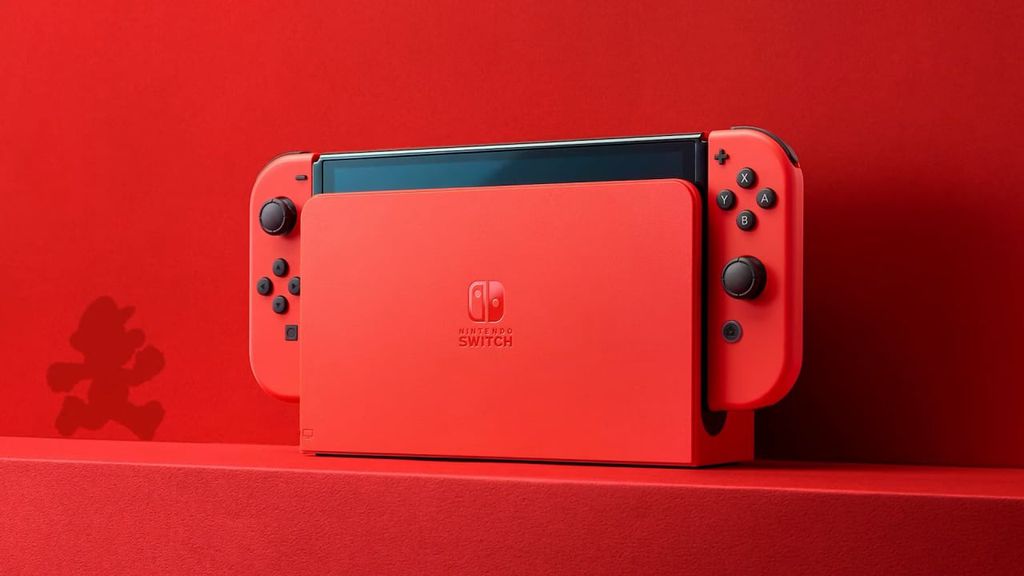 Switch OLED do Mario traz design simples, mas charmoso (Imagem: Reprodução/Nintendo)