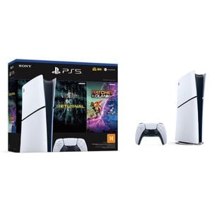 Console PlayStation 5 Slim, Edição Digital, Branco + 2 Jogos | LEIA A DESCRIÇÃO - CASHBACK