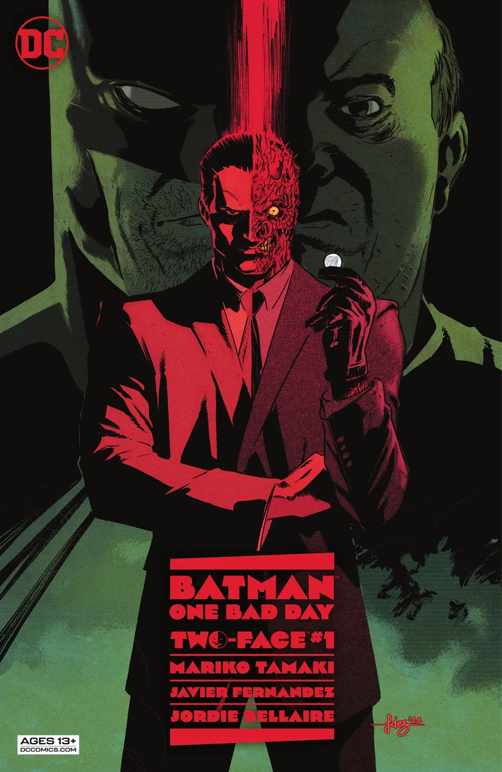 Capa da edição em Batman mostra que se sente amigo de Duas-Caras (Imagem: Reprodução/DC Comics)