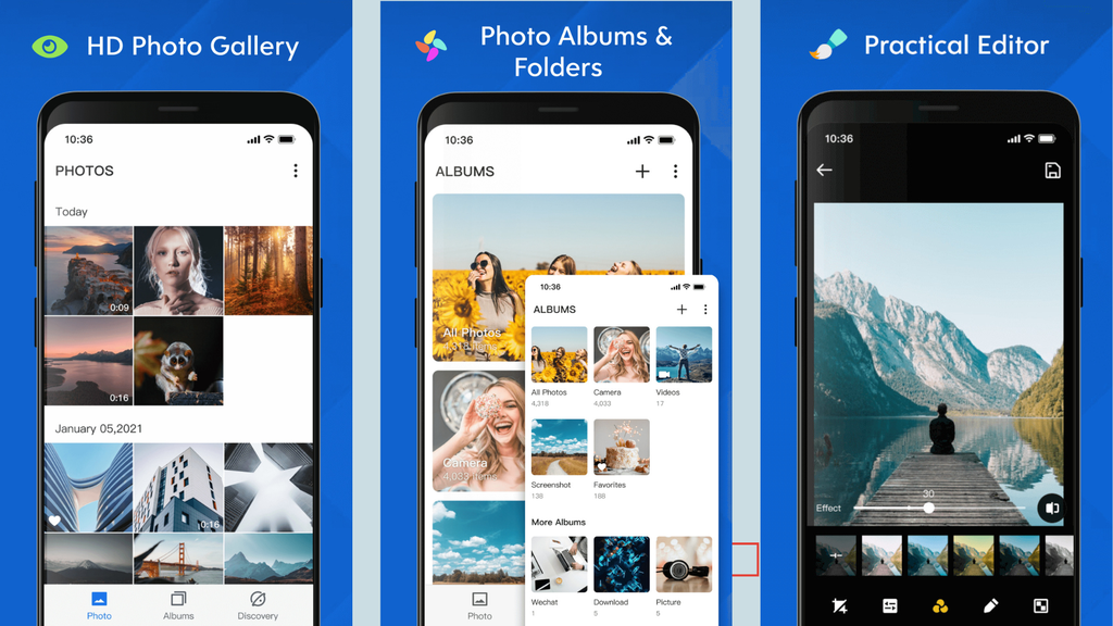 Imagens do app Galeria - Galeria de fotos Pro