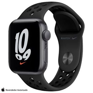 Apple Watch Nike SE (GPS, 40mm) Caixa Alumínio Cinza-Espacial Pulseira Cinza/Preto [APLICATIVO + COMPRA JUNTO]