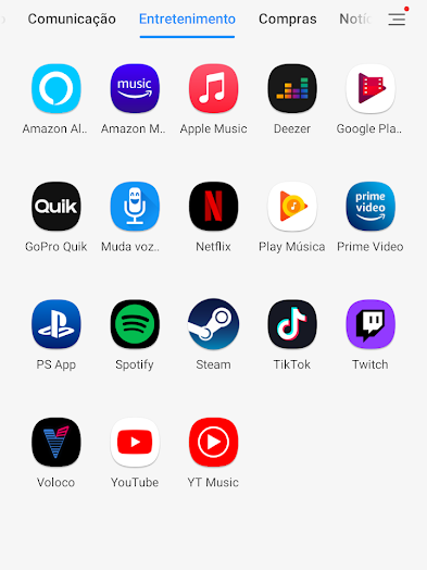 POCO Launcher separa os apps da gaveta entre categorias (Imagem: André Magalhães/Captura de tela)
