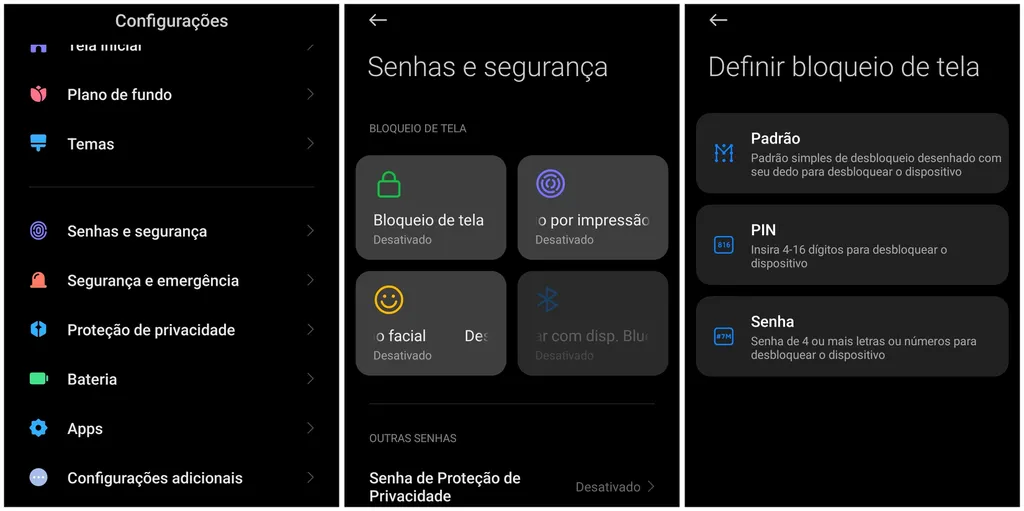 Crie um método de desbloqueio do Android (Imagem: Captura de tela/Thiago Furquim/Canaltech)