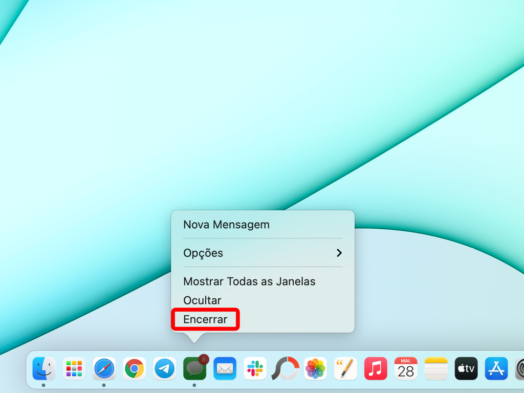 Encerre aplicativos no dock para fechá-los completamente - Captura de tela: Thiago Furquim (Canaltech)