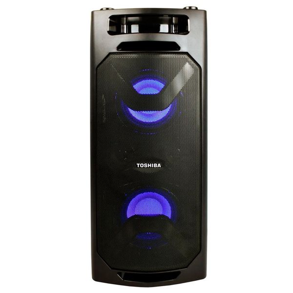Caixa de Som Torre Toshiba, Bluetooth, Rádio FM, 50W RMS