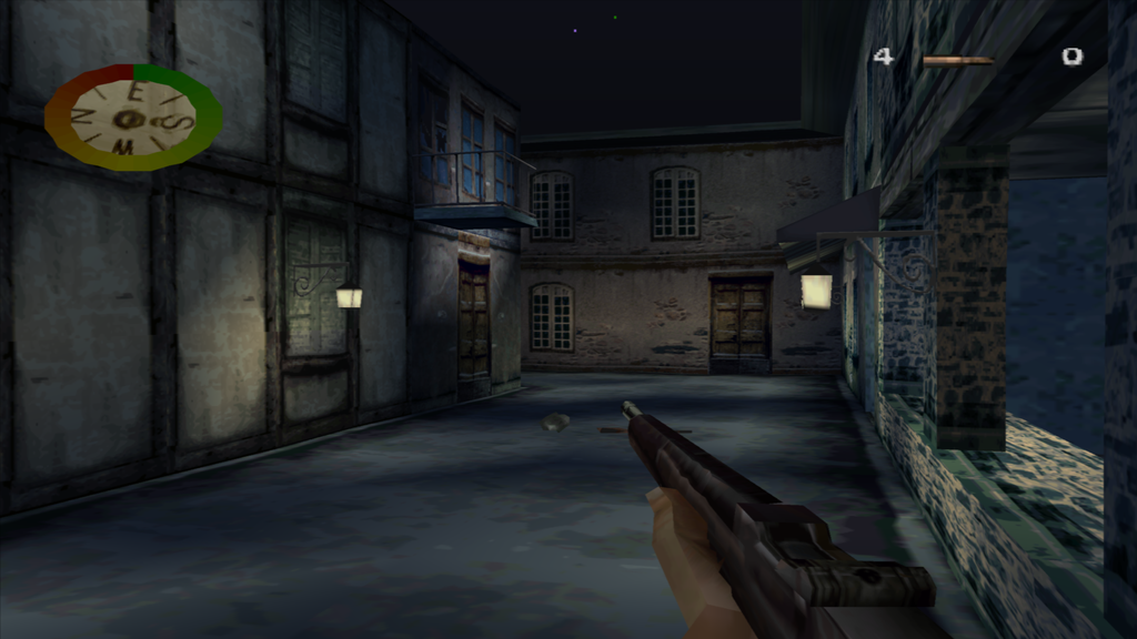Jogos esquecidos da EA: Medal of Honor, Sim City e mais franquias que sumiram 1 Captura de tela de Medal of Honor mostrando uma vista em primeira pessoa de um soldado segurando um rifle em um cenário escuro da Segunda Guerra Mundial