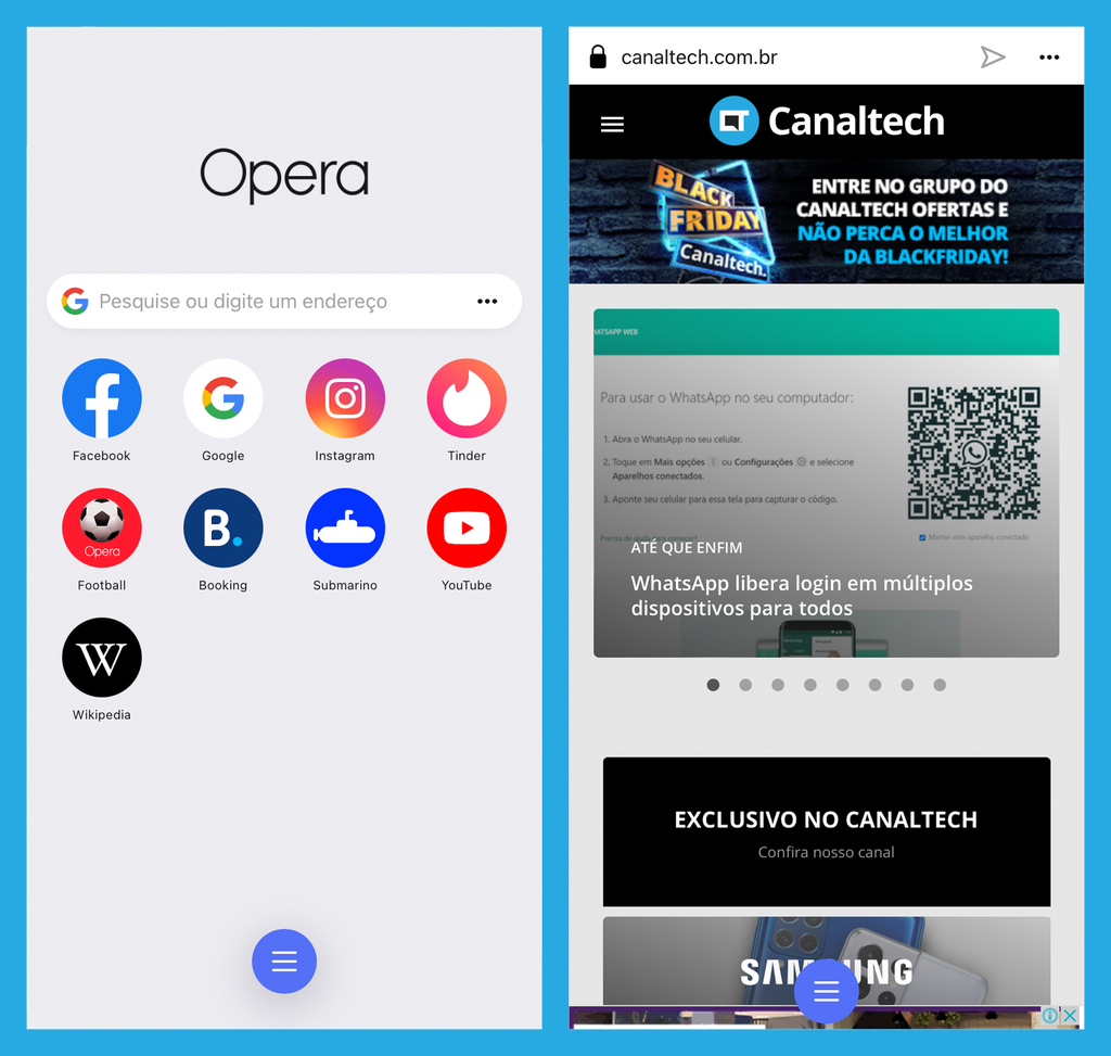 Opera é uma interessante opção para navegador (Imagem: André Magalhães/Captura de tela)