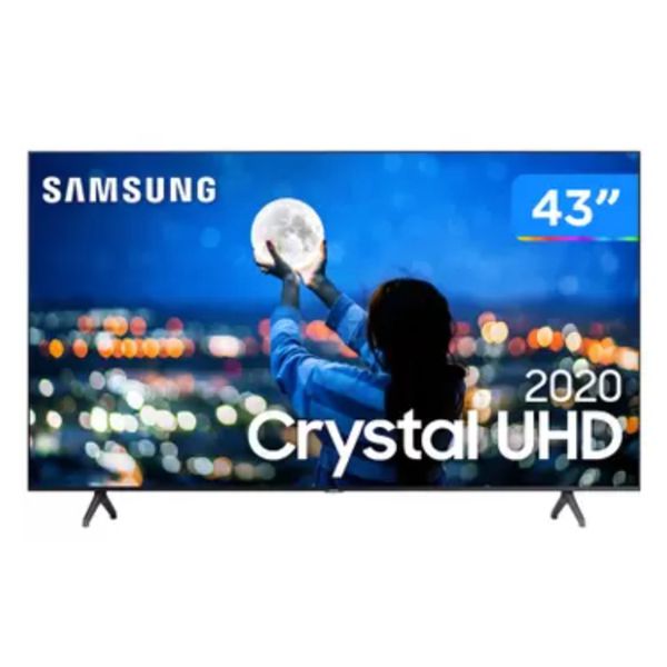 Smart TV Crystal UHD 4K LED 43” Samsung - UN43TU7000GXZD Wi-Fi Bluetooth HDR 2 HDMI 1 USB