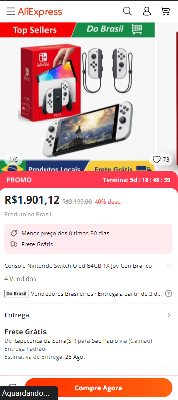 🔥 POUCAS UNIDADES  Nintendo Switch OLED com ótimo preço em promoção -  Canaltech