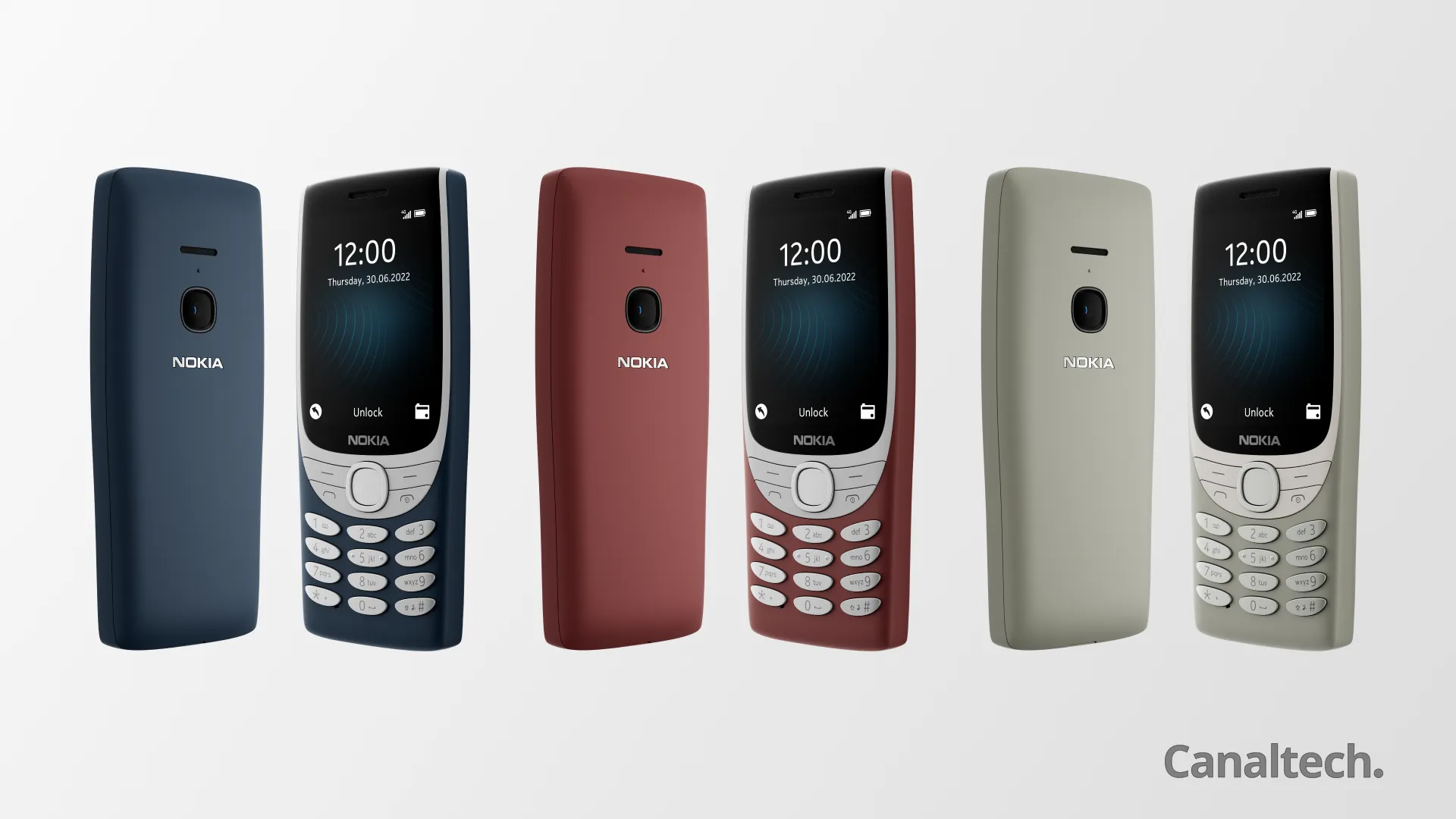 Nokia 8210 4G será lançado em três opções de cor (Imagem: Reprodução/Canaltech)