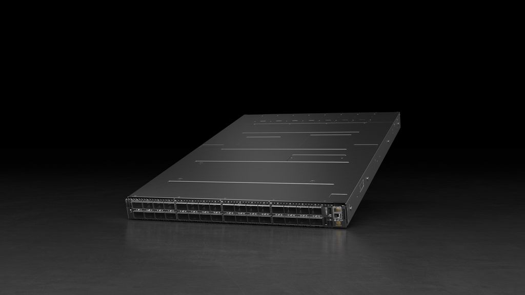 O Nvidia Quantum-2 chega em configurações que oferecem até 1,64 Petabits por segundo de transferência de dados (Imagem: Divulgação/Nvidia)