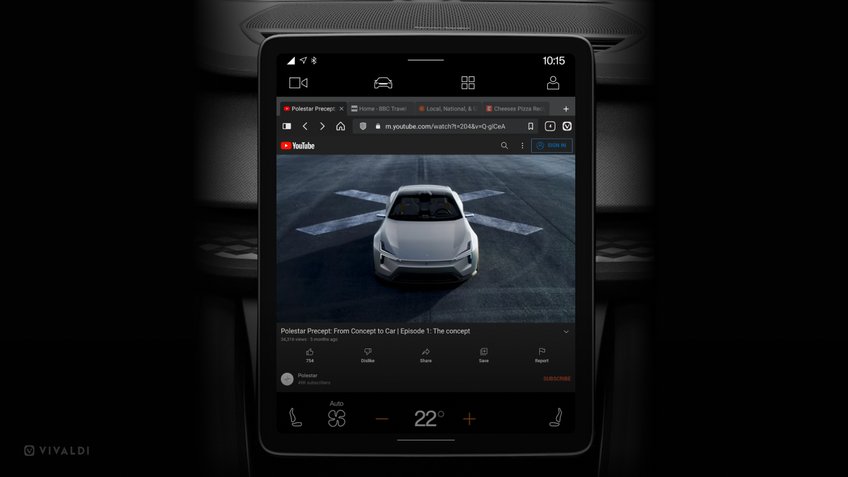 Vivaldi Android Automotive 3