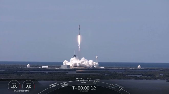 Momento do lançamento do Falcon 9 (Imagem: SpaceX)