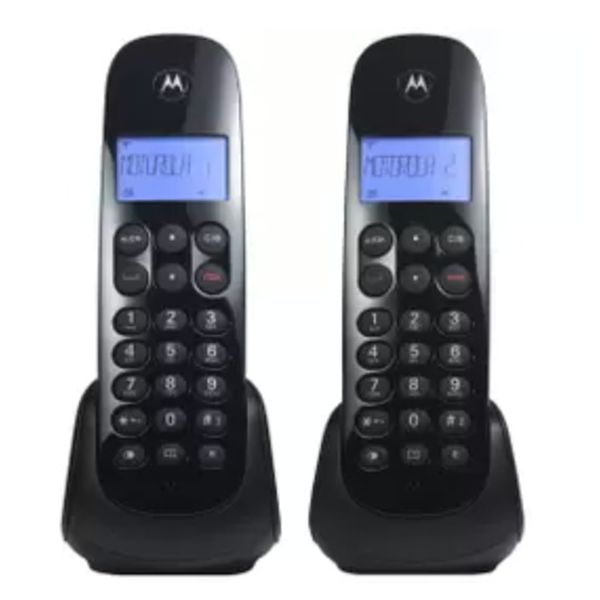 Telefone Sem Fio Motorola MOTO700-MRD2 + 1 Ramal - Identificador de Chamada Preto - Magazine Canaltechbr