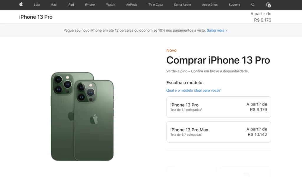 Apple diminui preços de iPhones no Brasil (Imagem: Captura de tela/Canaltech)