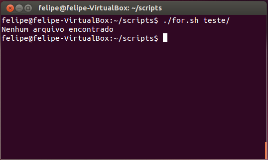 Exemplo shell script